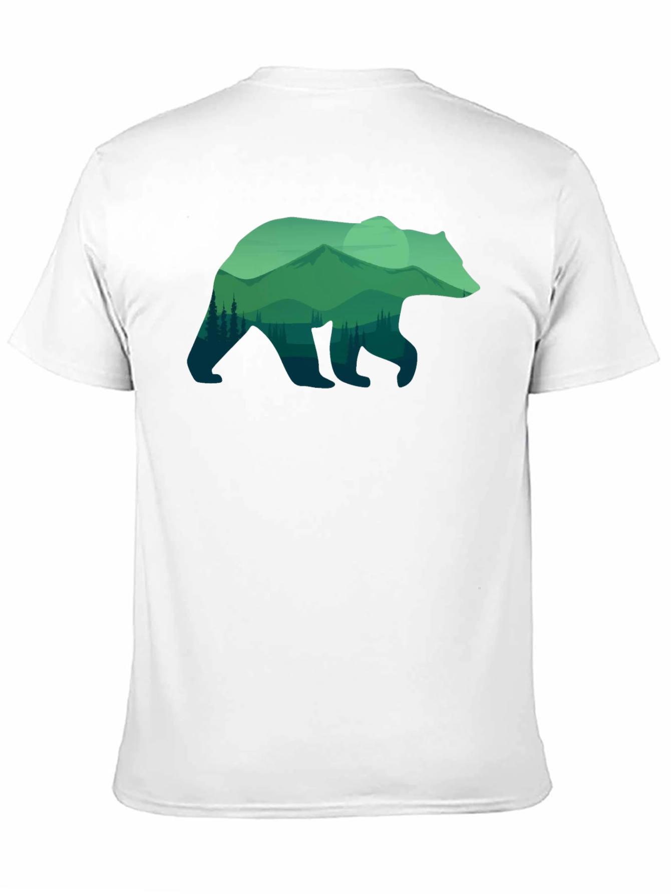 Nature Bear Graphic T-Shirt - Black