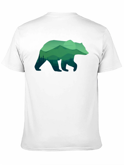 Nature Bear Graphic T-Shirt - Black