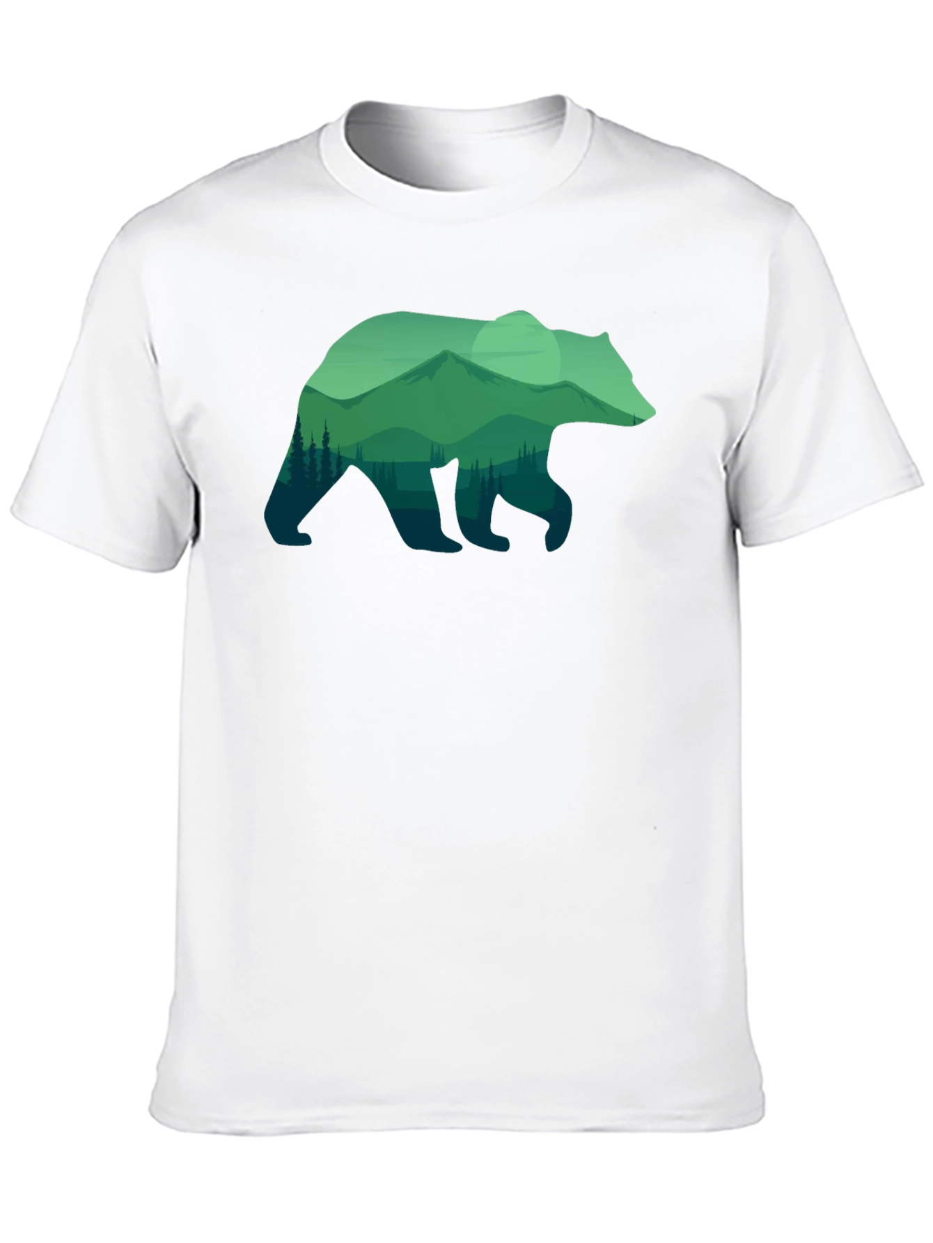 Nature Bear Graphic T-Shirt - Black