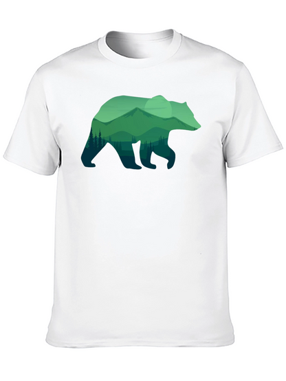 Nature Bear Graphic T-Shirt - Black