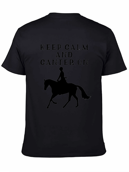Keep Calm and Canter On Horse Riding T-Shirt