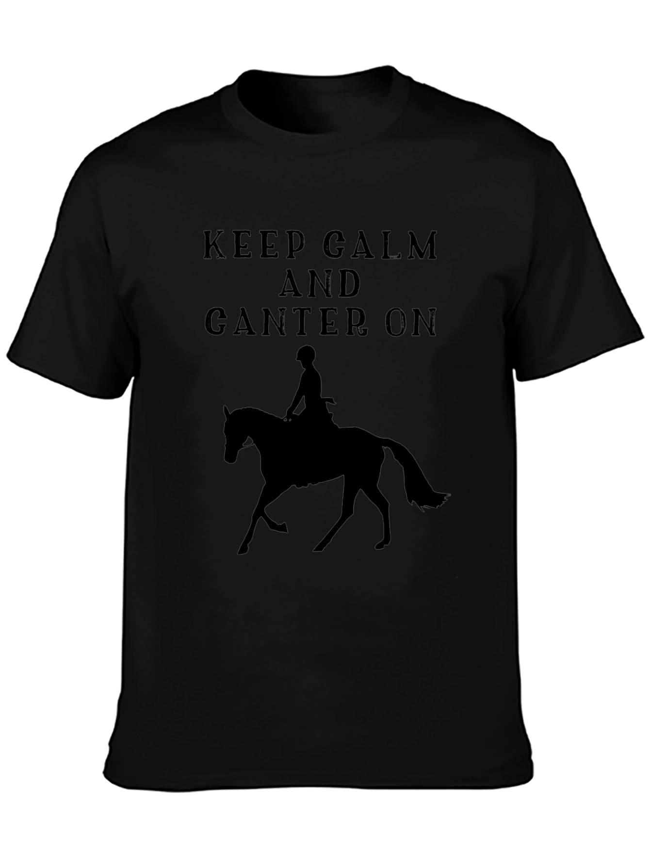 Keep Calm and Canter On Horse Riding T-Shirt