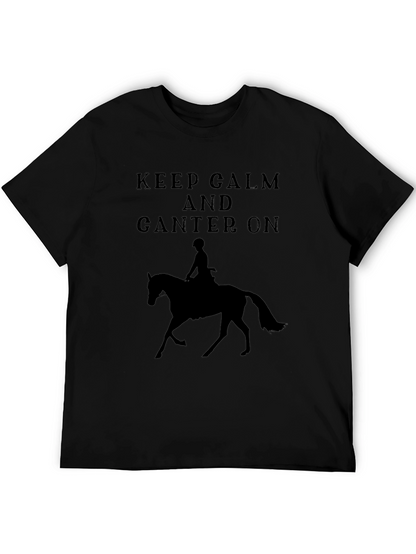 Keep Calm and Canter On Horse Riding T-Shirt