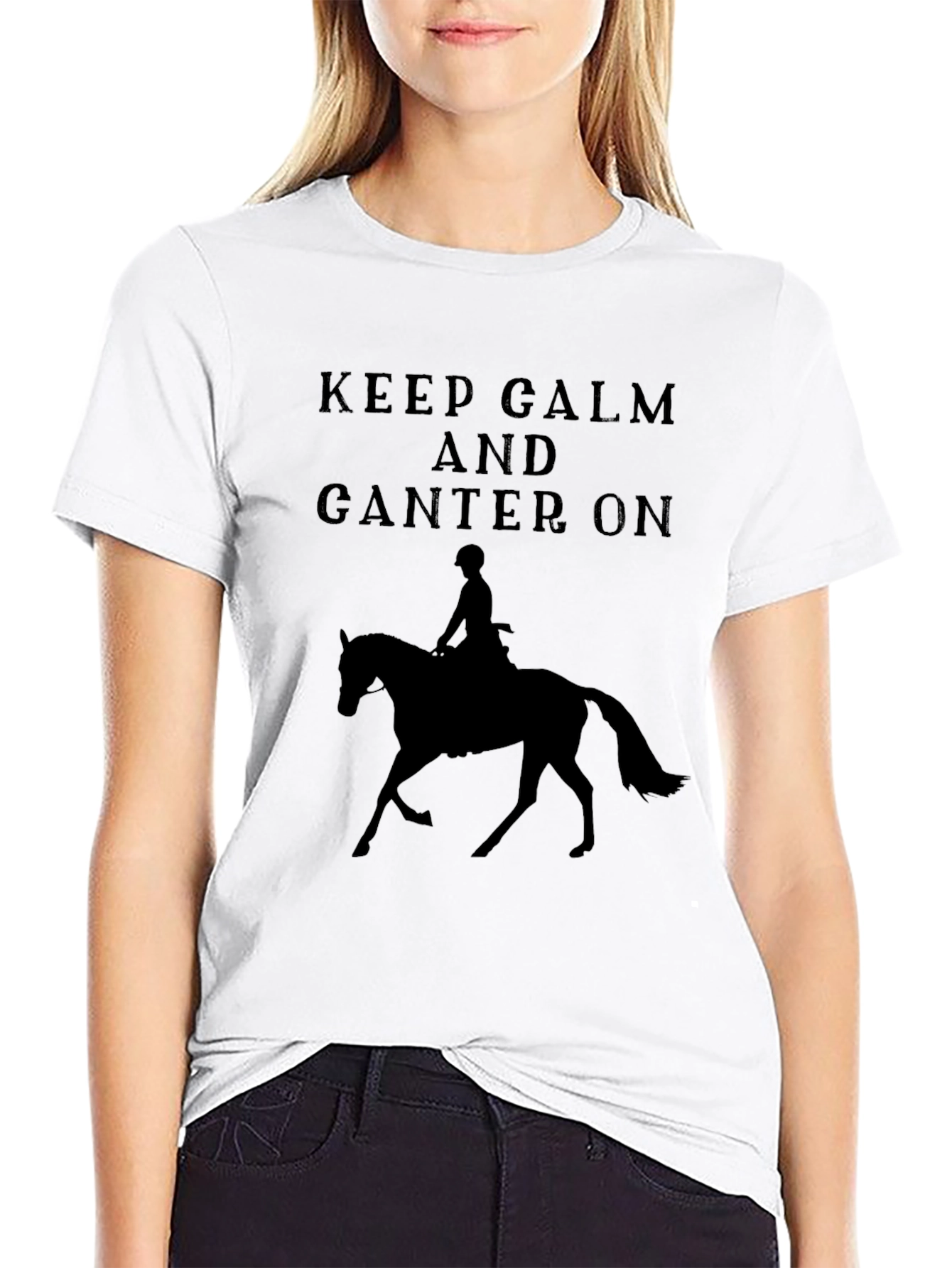 Keep Calm and Canter On Horse Riding T-Shirt