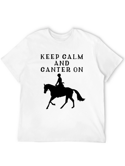 Keep Calm and Canter On Horse Riding T-Shirt