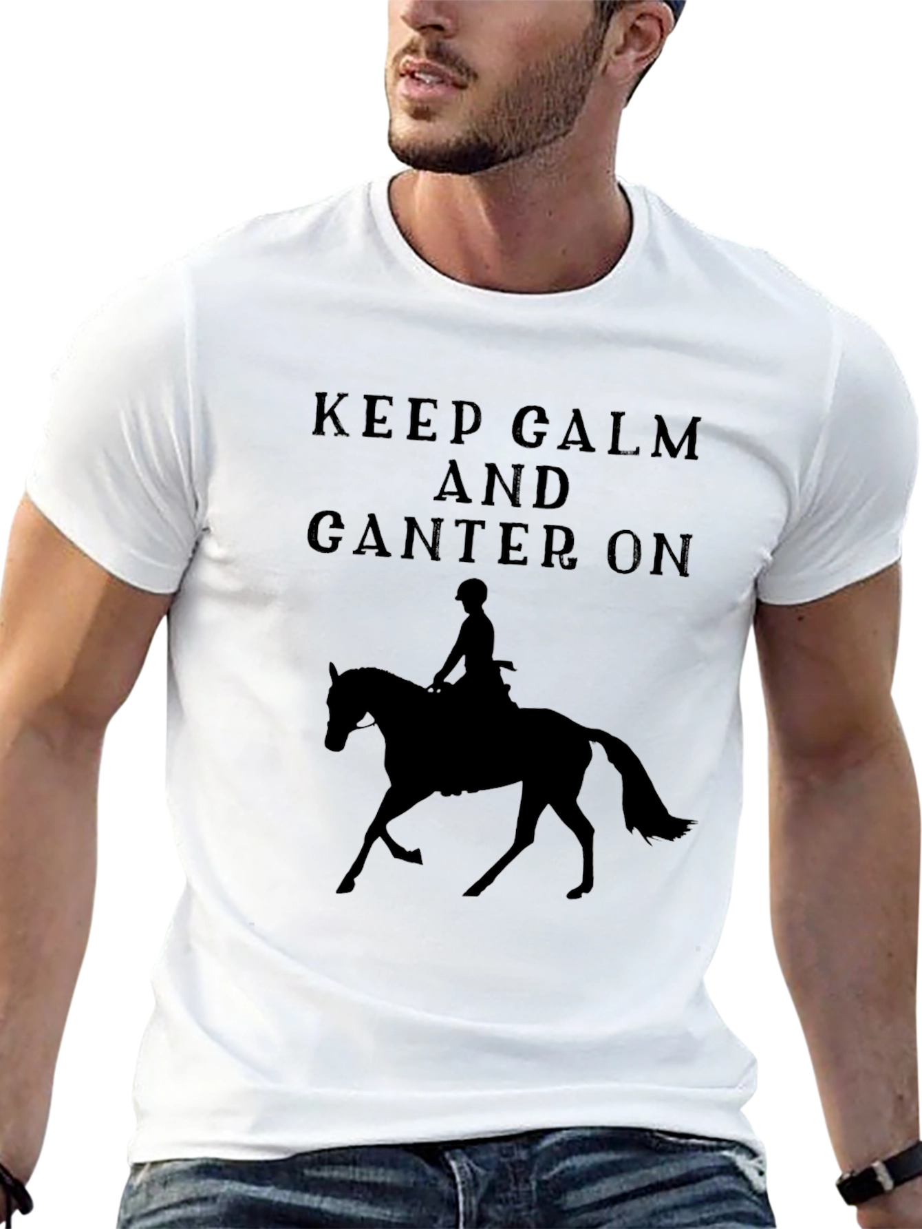 Keep Calm and Canter On Horse Riding T-Shirt