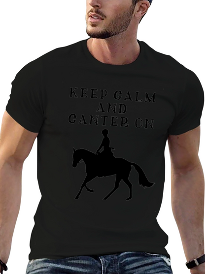 Keep Calm and Canter On Horse Riding T-Shirt