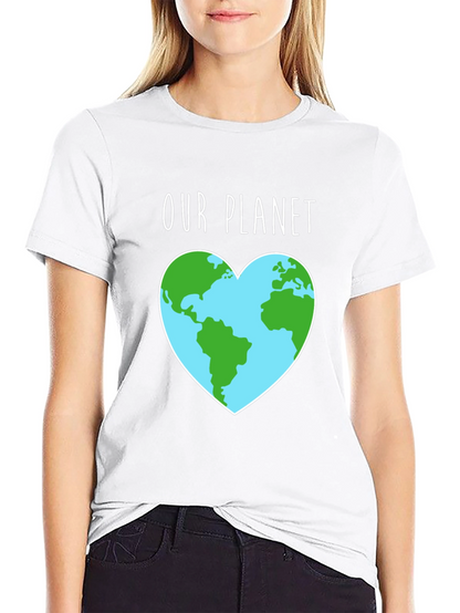 Our Planet Earth Heart Graphic Tee