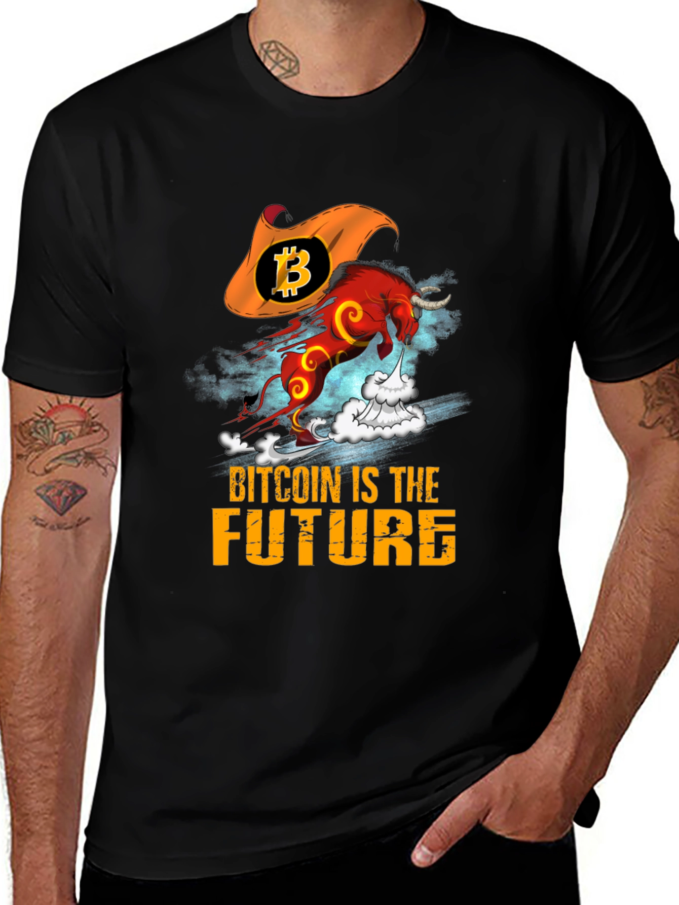 Bitcoin is the Future Bull T-Shirt