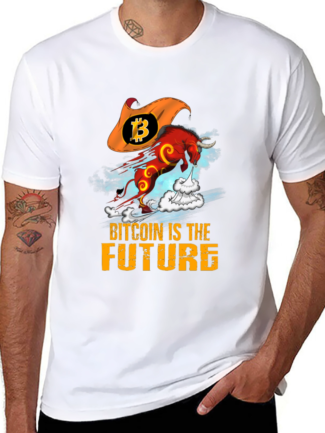 Bitcoin is the Future Bull T-Shirt