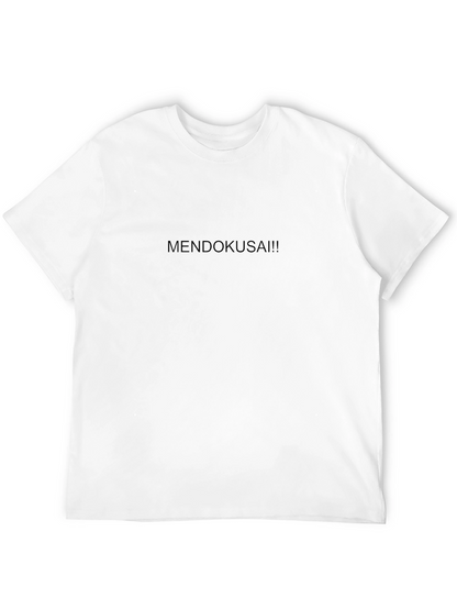 Mendokusai!! Black T-Shirt Casual Tee