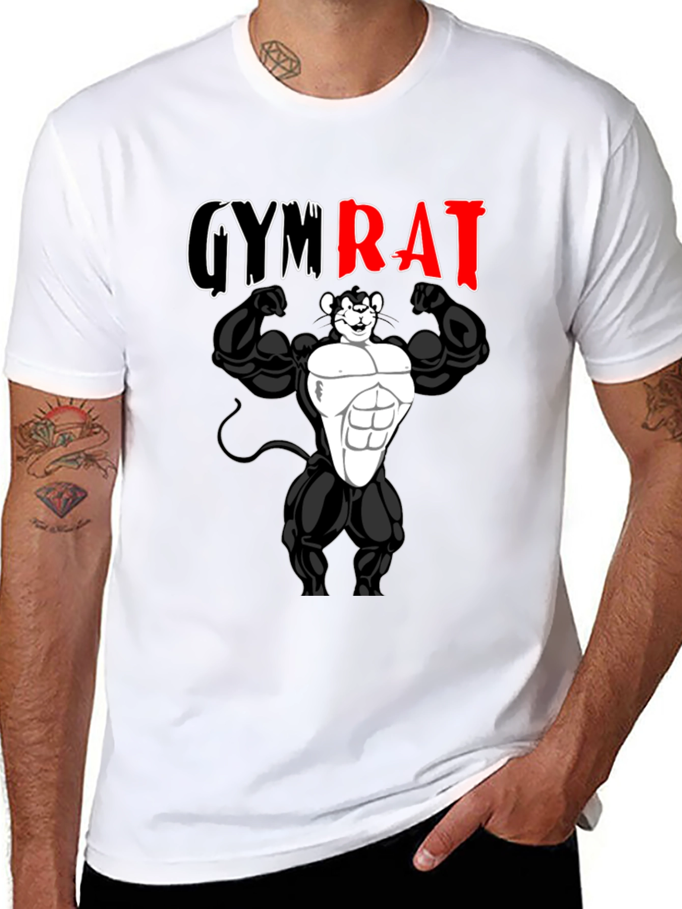 Gym Rat T-Shirt - Bodybuilding Mouse