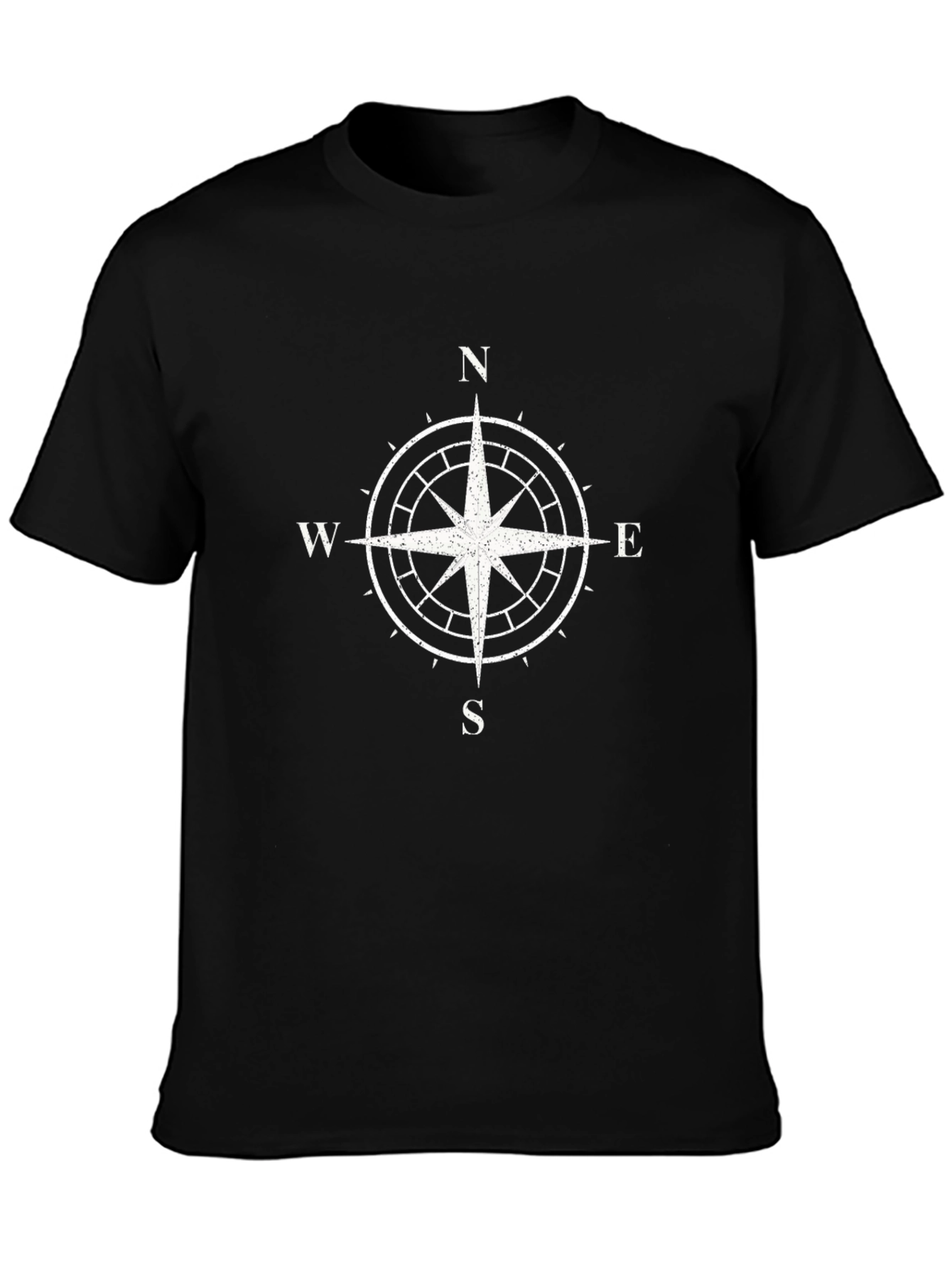 Compass Rose Graphic T-Shirt - Black