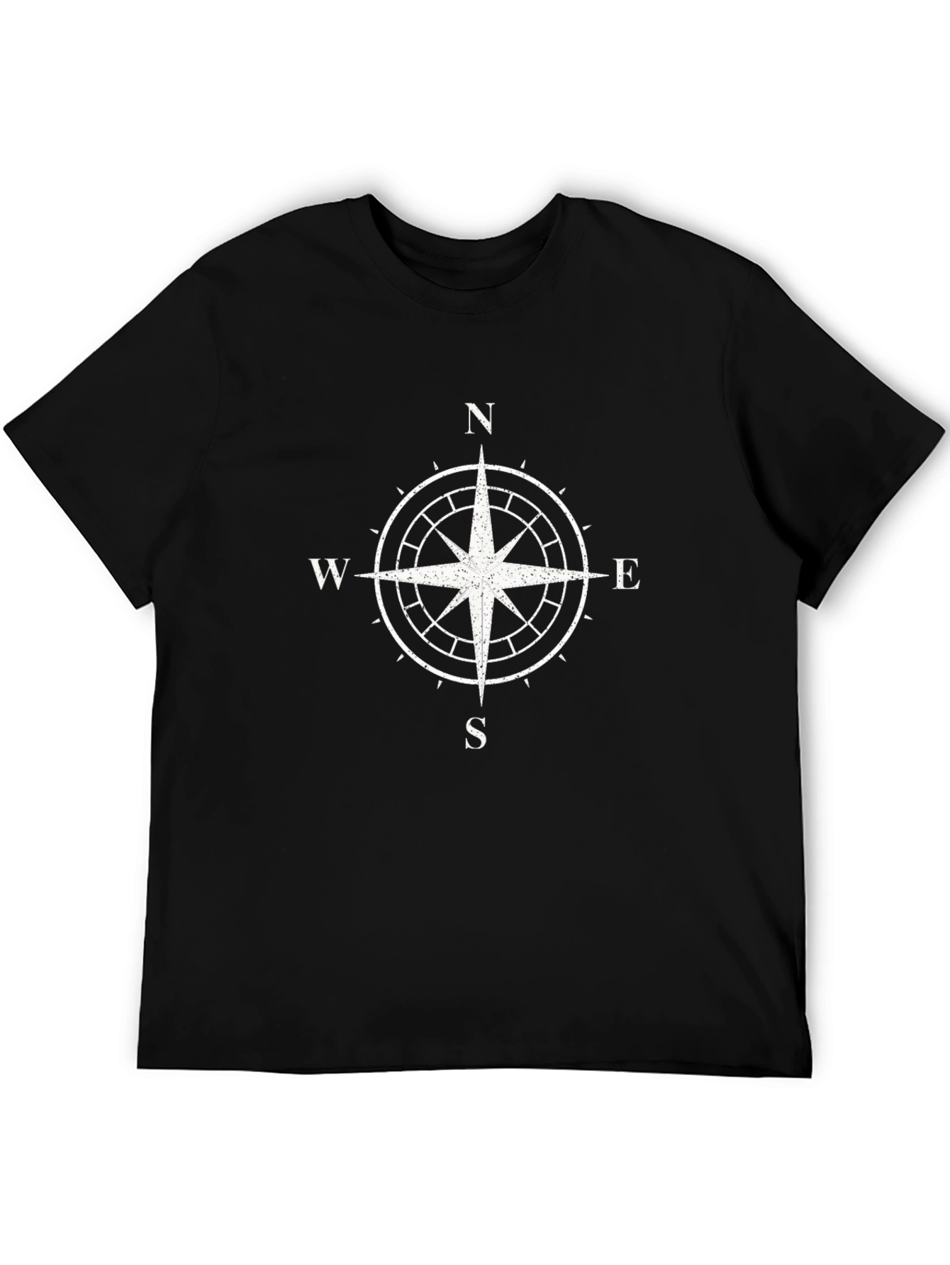 Compass Rose Graphic T-Shirt - Black