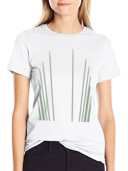 Abstract Striped Graphic Print Black T-Shirt