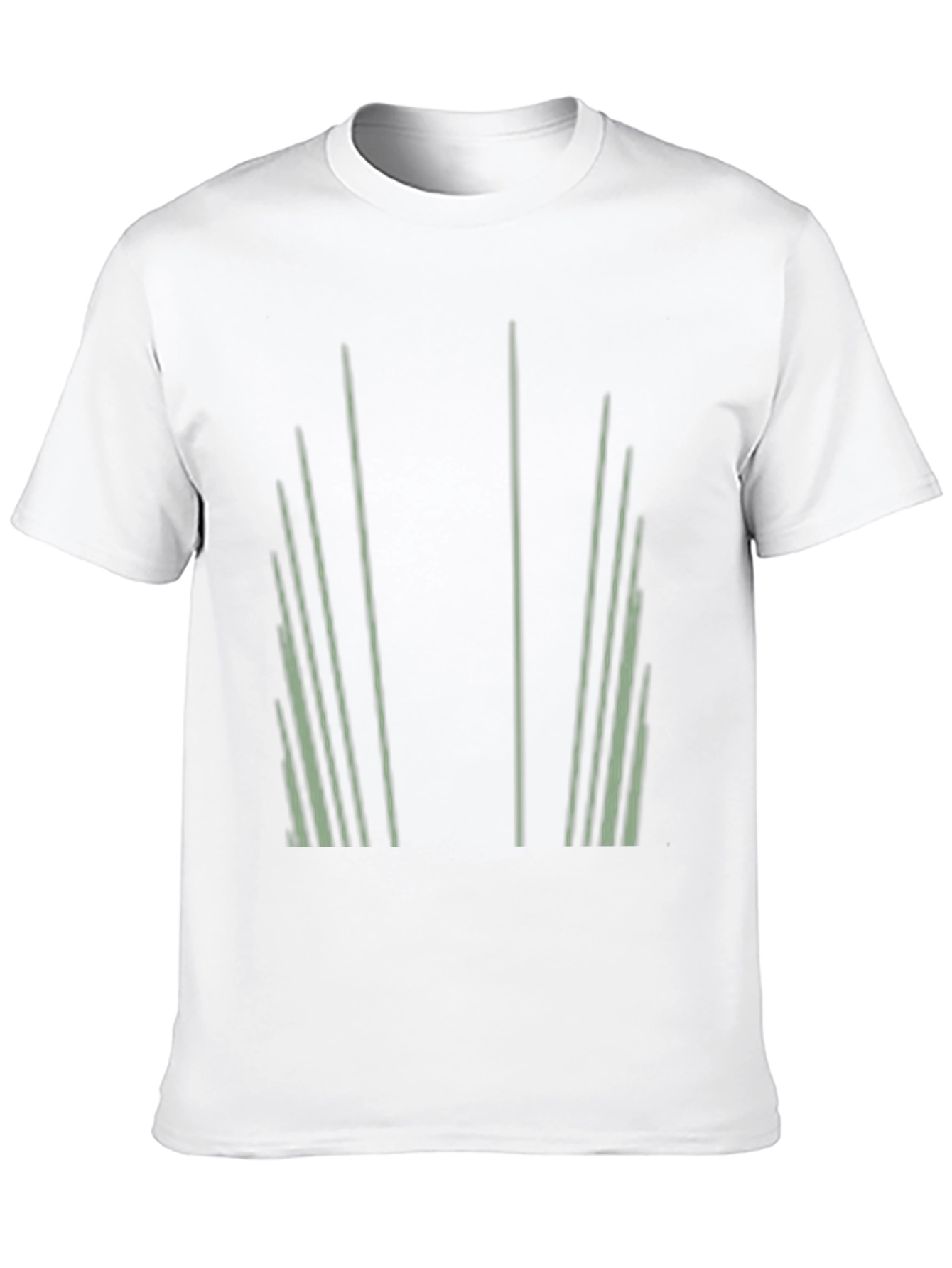 Abstract Striped Graphic Print Black T-Shirt