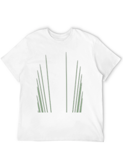Abstract Striped Graphic Print Black T-Shirt