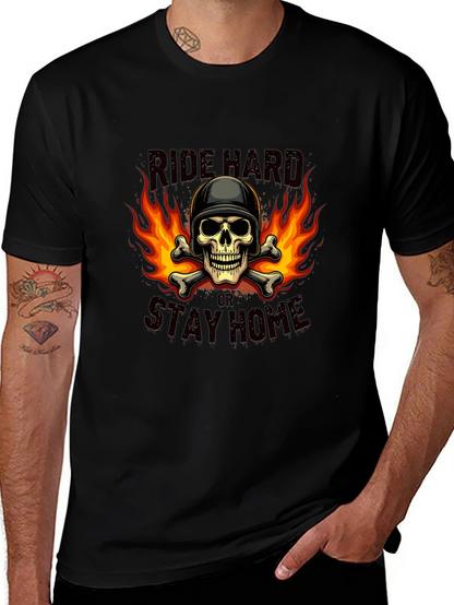 Ride Hard Skull Graphic T-Shirt