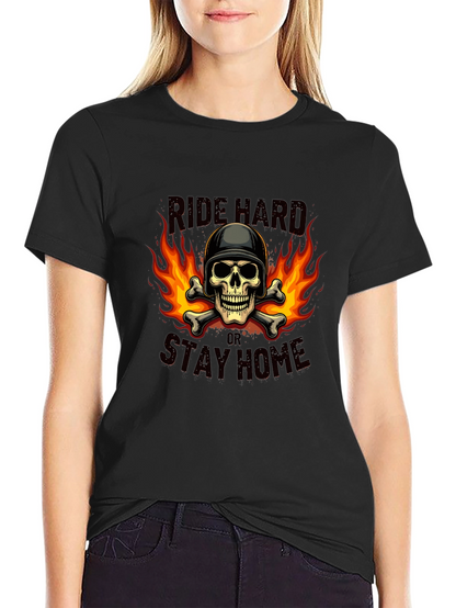 Ride Hard Skull Graphic T-Shirt