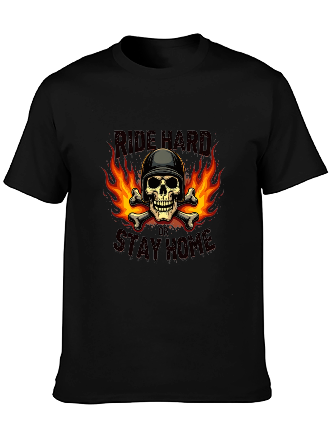 Ride Hard Skull Graphic T-Shirt