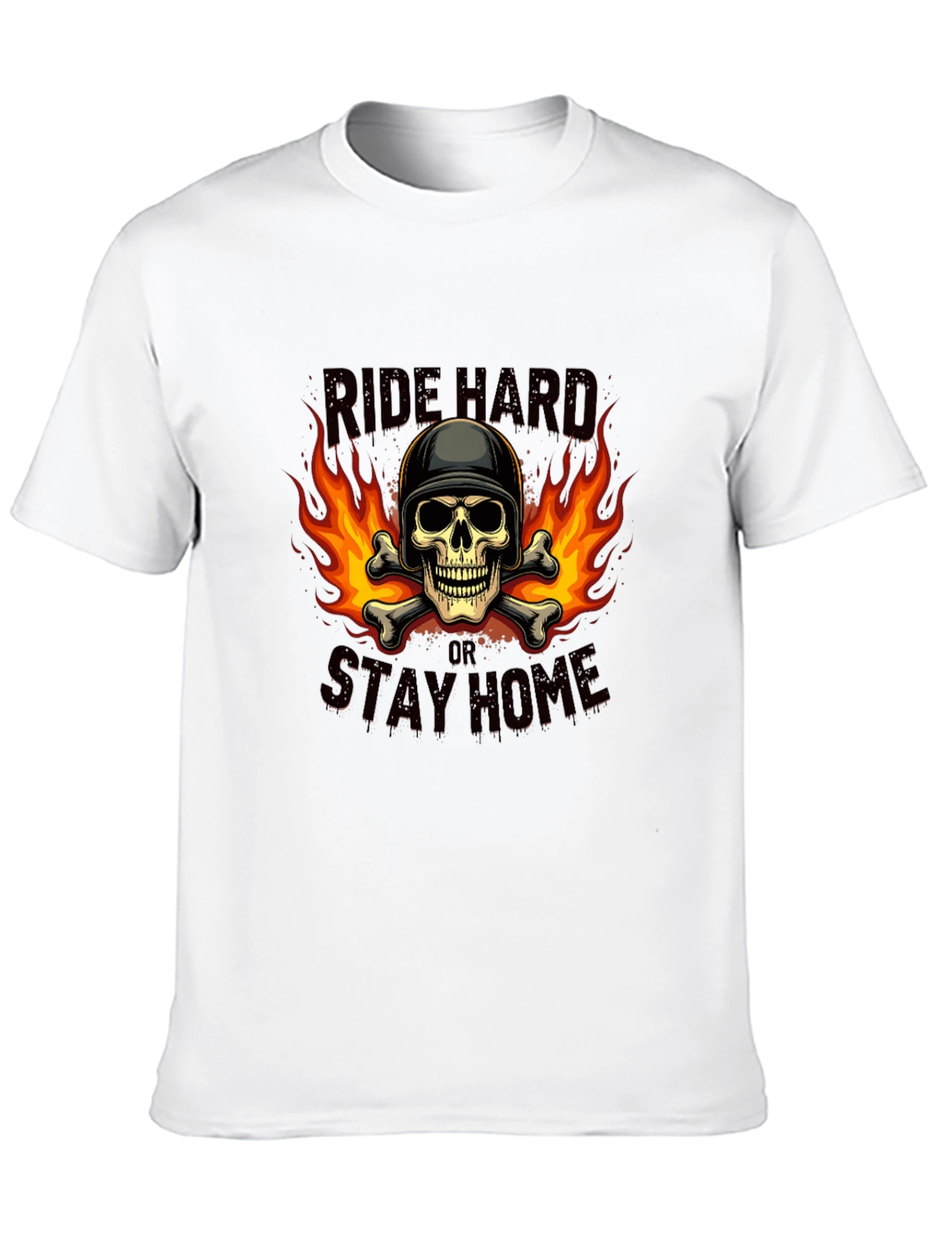 Ride Hard Skull Graphic T-Shirt