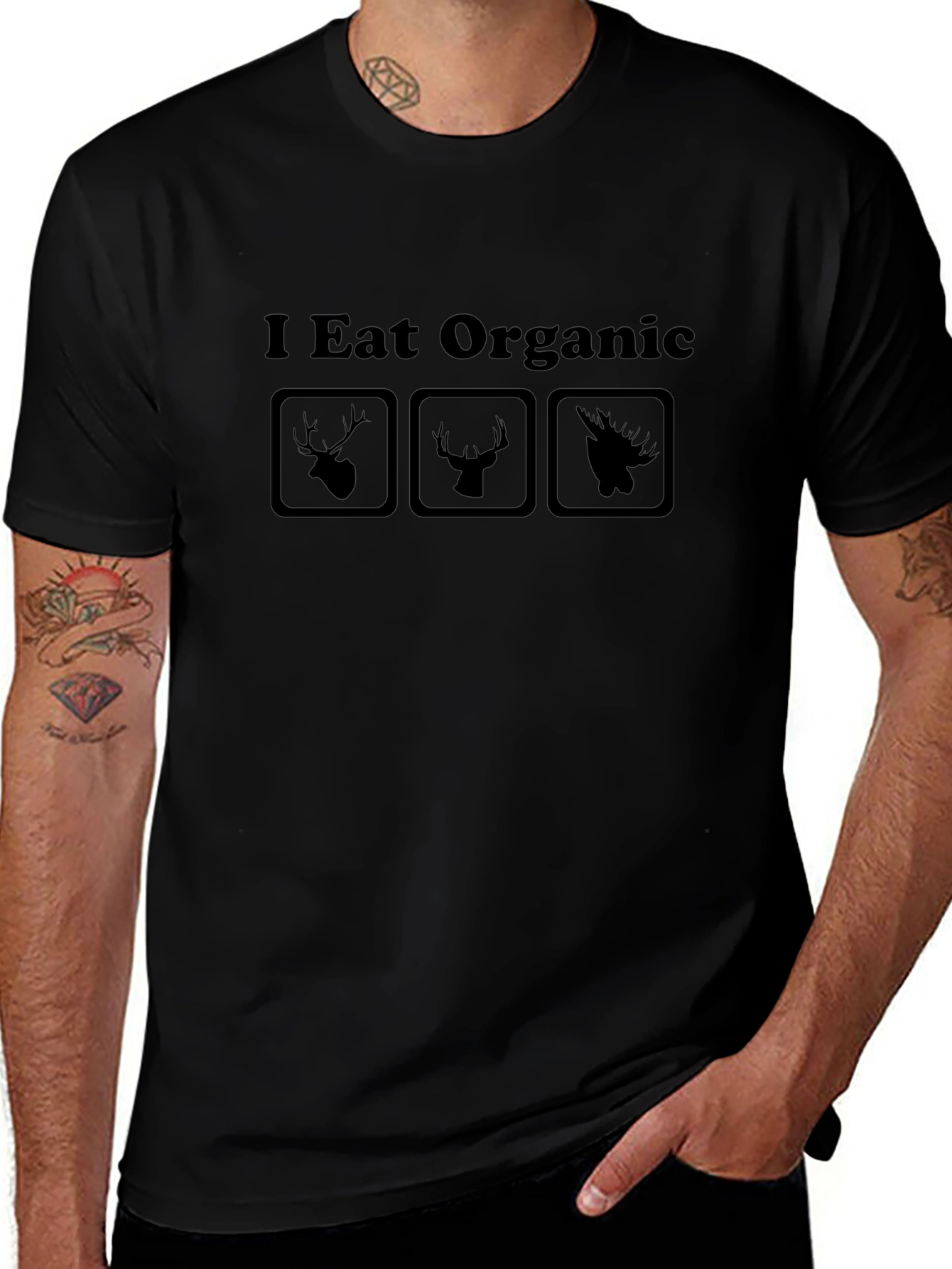 I Eat Organic Graphic Tee - Hunting T-Shirt
