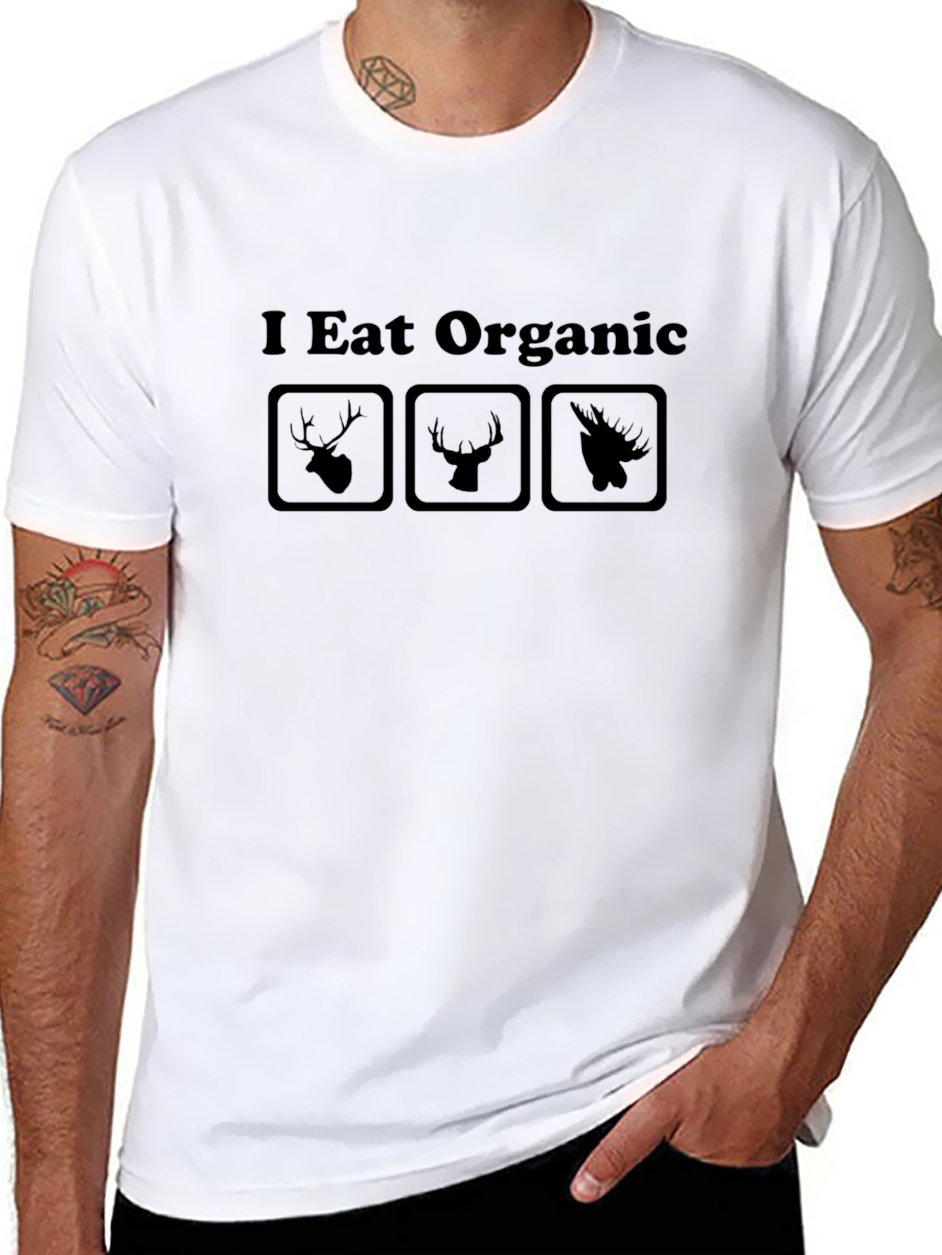 I Eat Organic Graphic Tee - Hunting T-Shirt