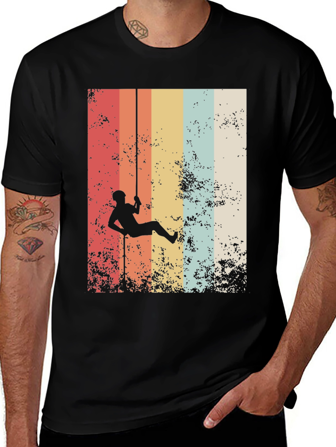 Retro Rock Climbing Graphic Tee