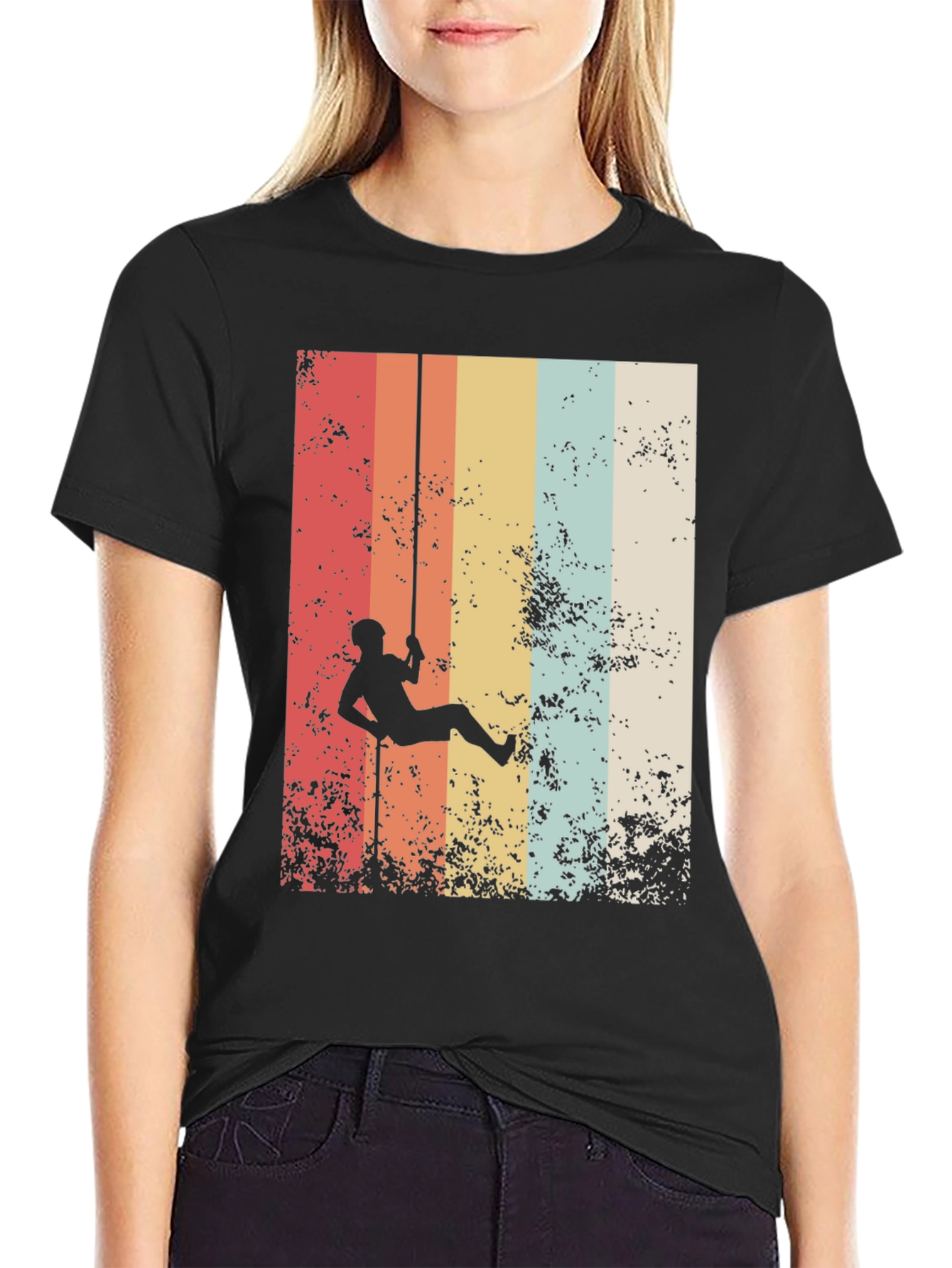 Retro Rock Climbing Graphic Tee
