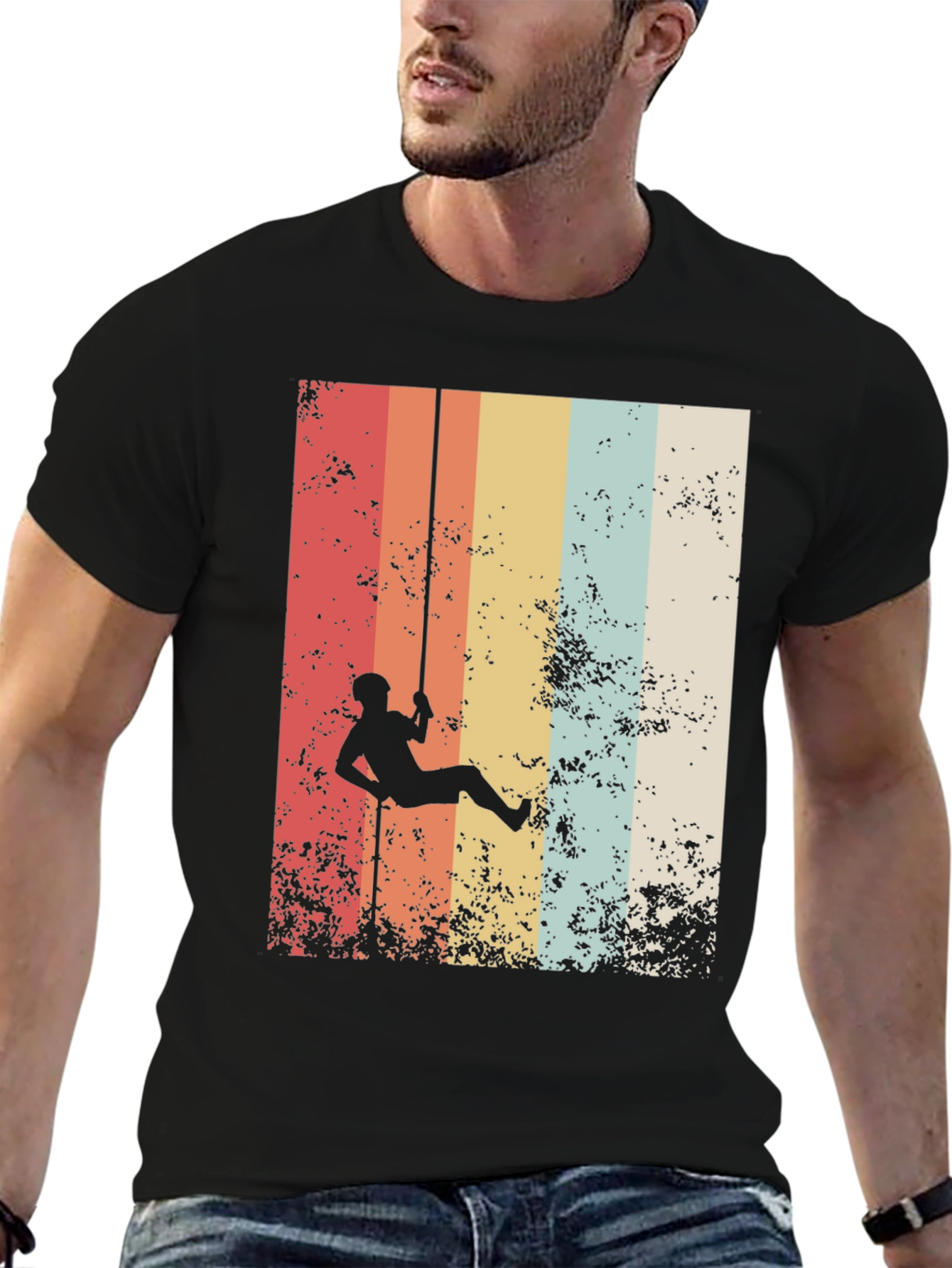 Retro Rock Climbing Graphic Tee