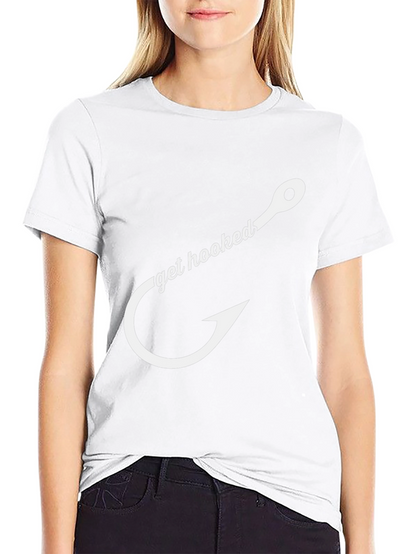 Get Hooked Fishing T-Shirt - Black Cotton Tee