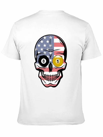 Pool Ball Skull Graphic T-Shirt