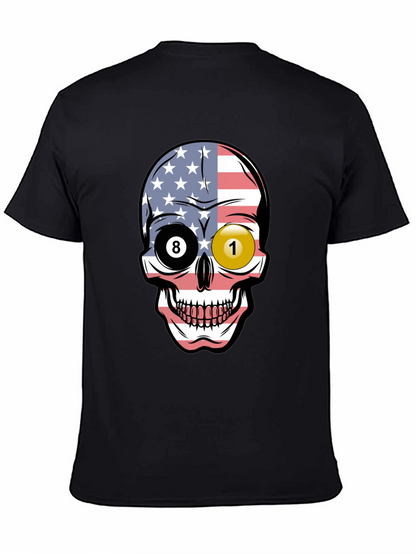 Pool Ball Skull Graphic T-Shirt