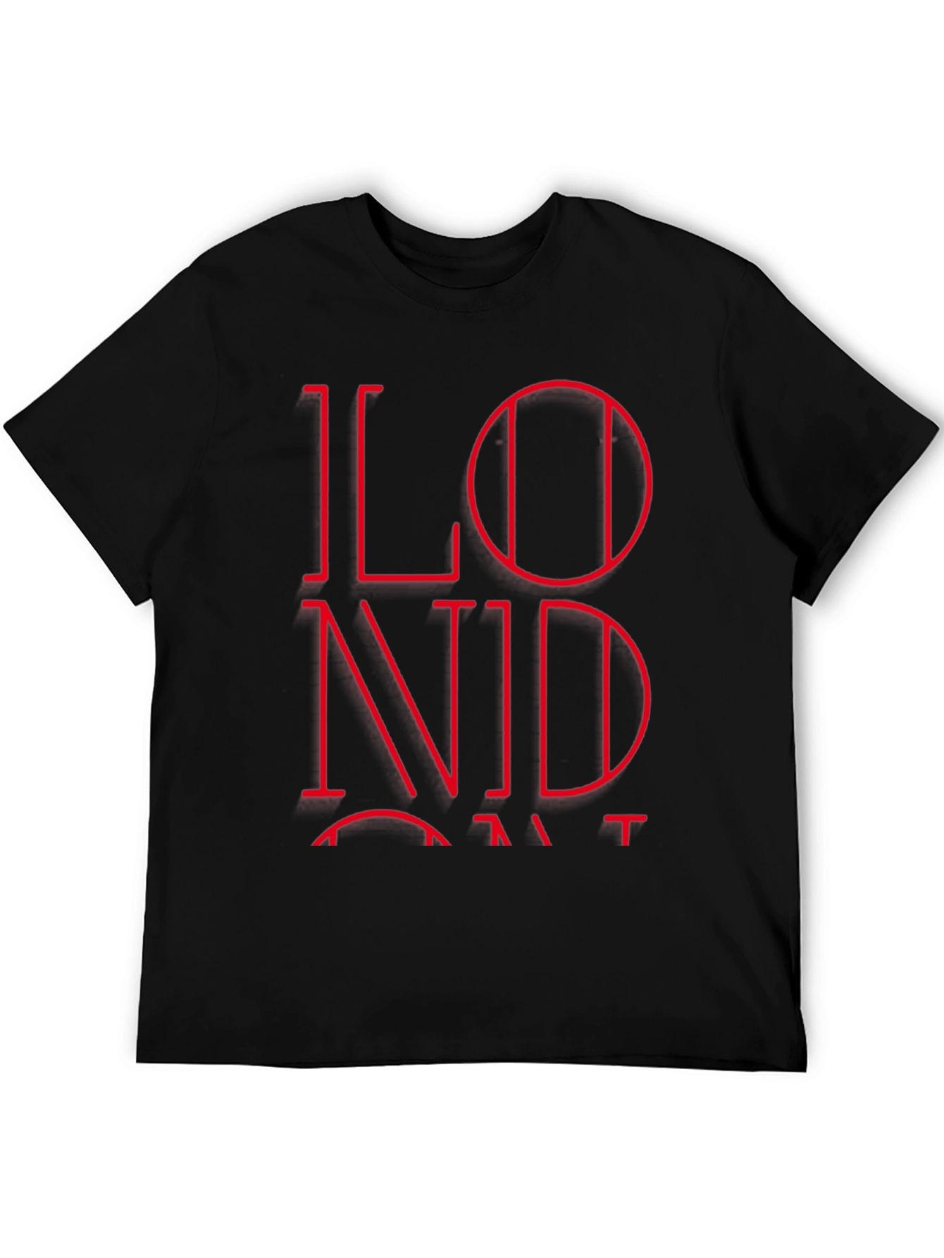 London Red Graphic Black T-Shirt