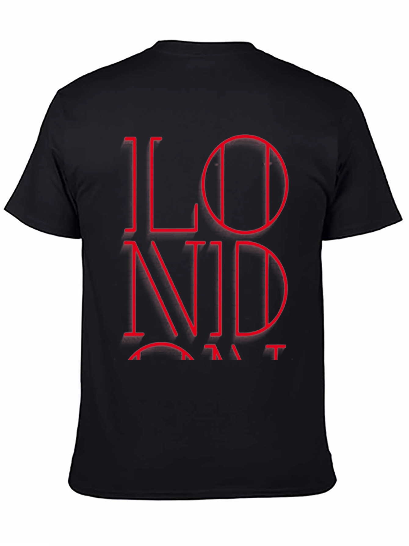 London Red Graphic Black T-Shirt