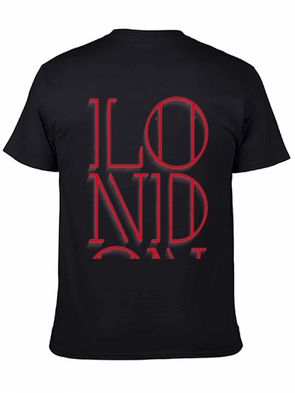 London Red Graphic Black T-Shirt