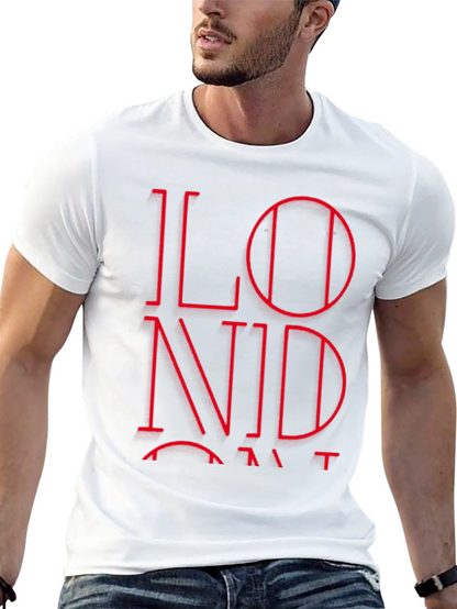 London Red Graphic Black T-Shirt