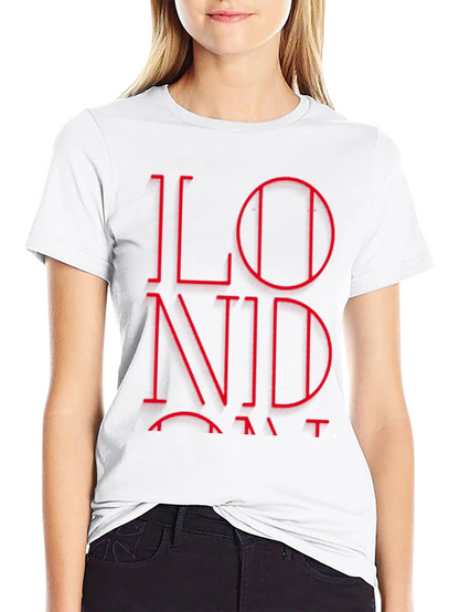 London Red Graphic Black T-Shirt