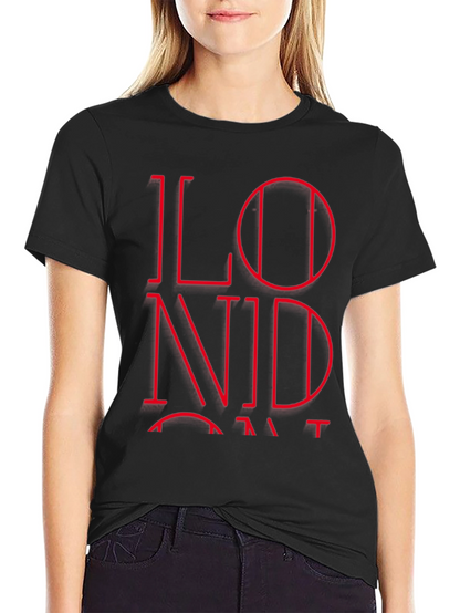 London Red Graphic Black T-Shirt