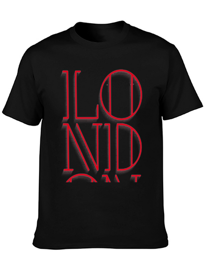 London Red Graphic Black T-Shirt