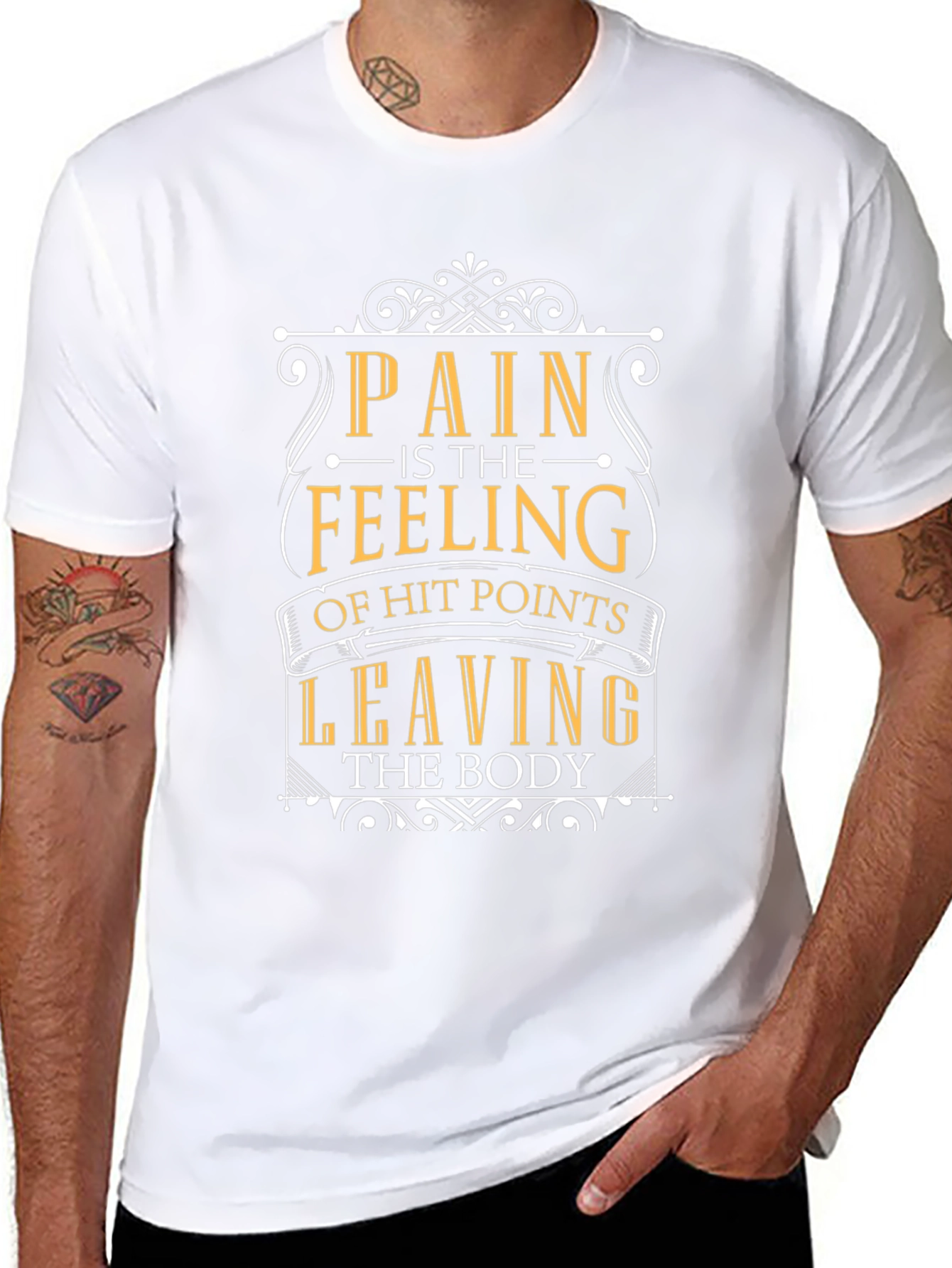 Pain is Feeling of Hit Points Leaving Body T-Shirt