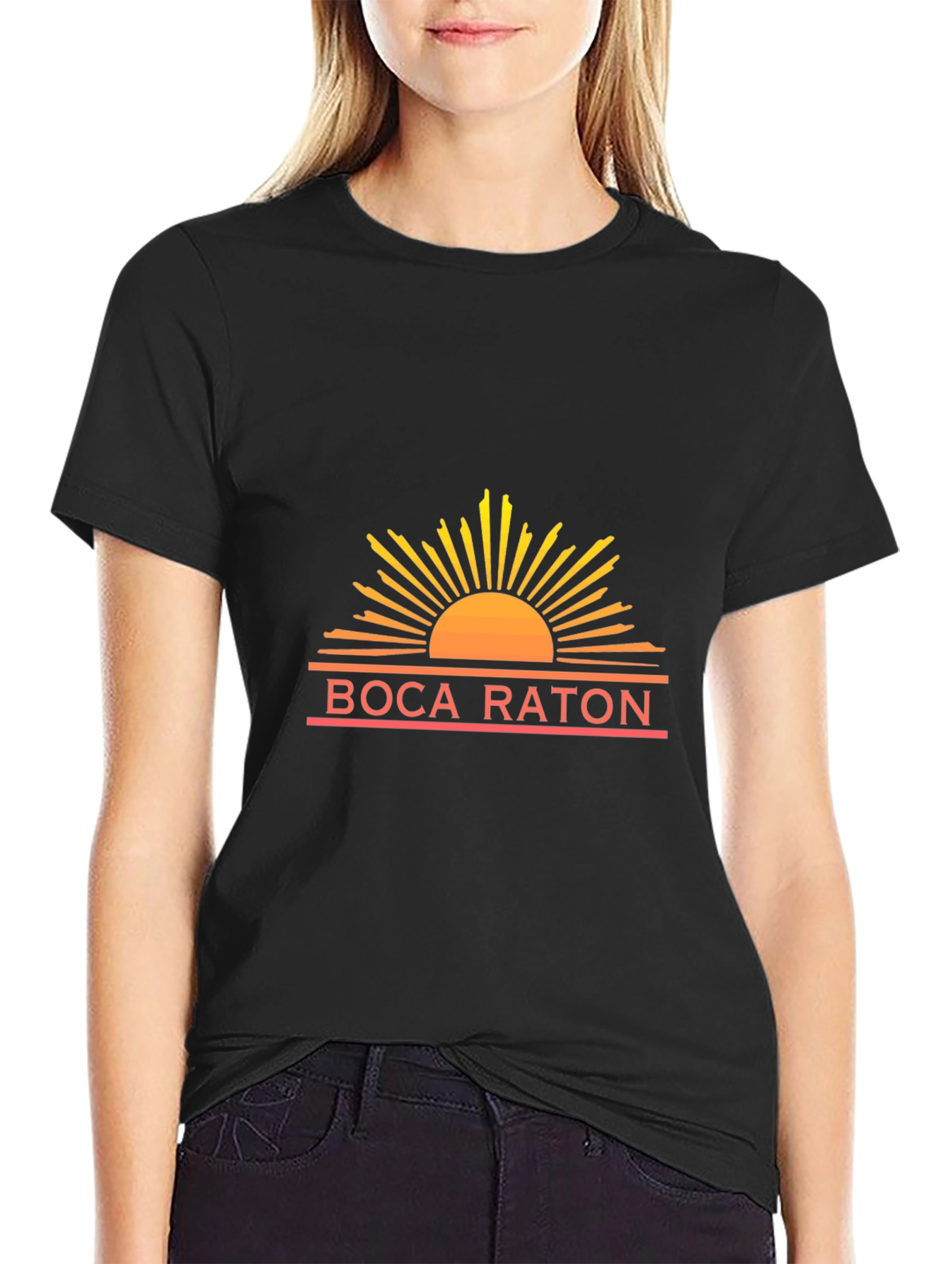 Boca Raton Sun Graphic Tee - Stylish Comfort