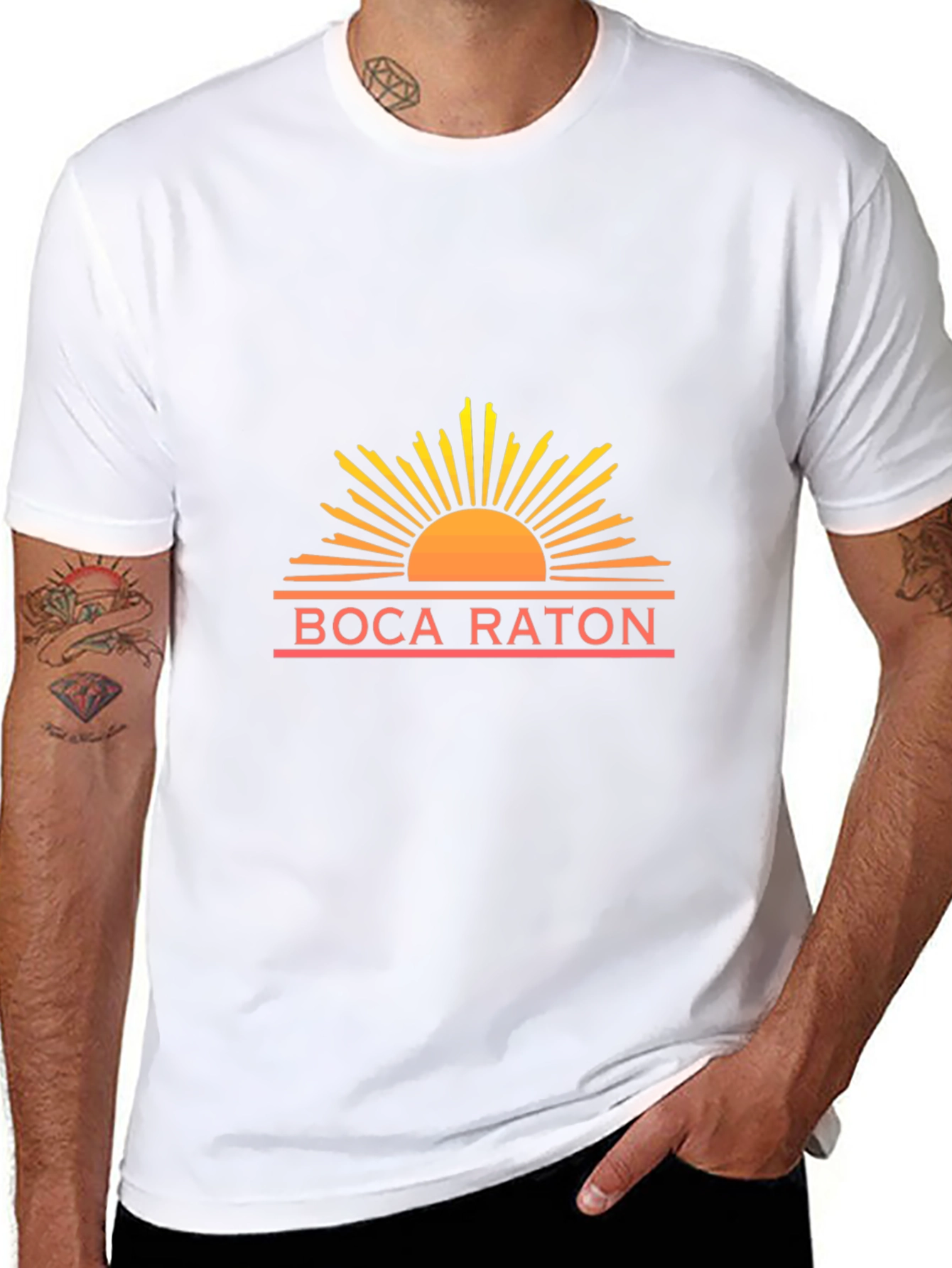 Boca Raton Sun Graphic Tee - Stylish Comfort