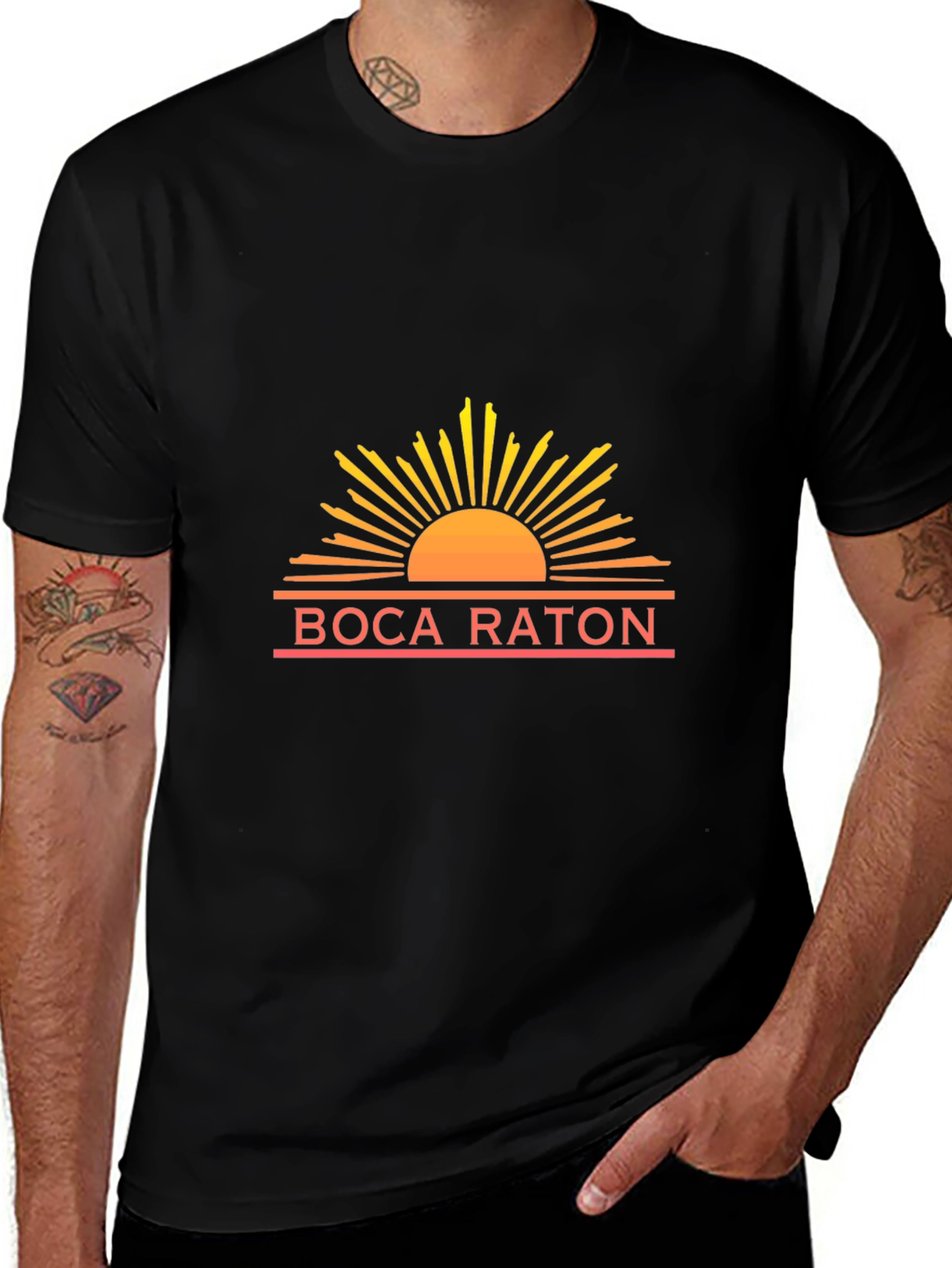 Boca Raton Sun Graphic Tee - Stylish Comfort