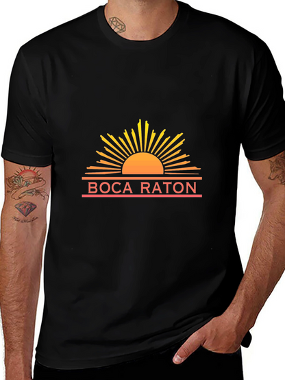 Boca Raton Sun Graphic Tee - Stylish Comfort