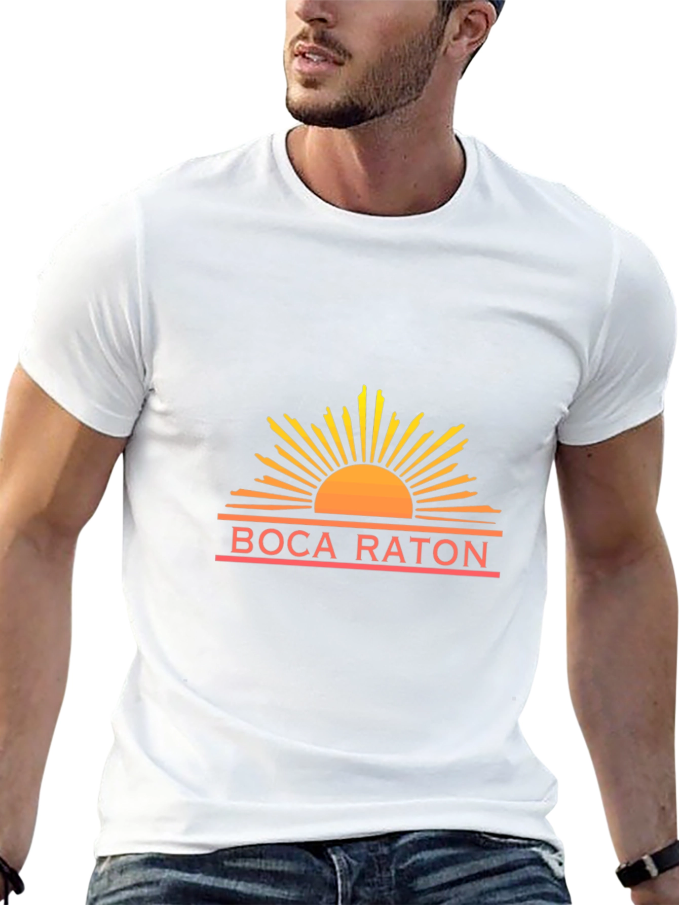 Boca Raton Sun Graphic Tee - Stylish Comfort