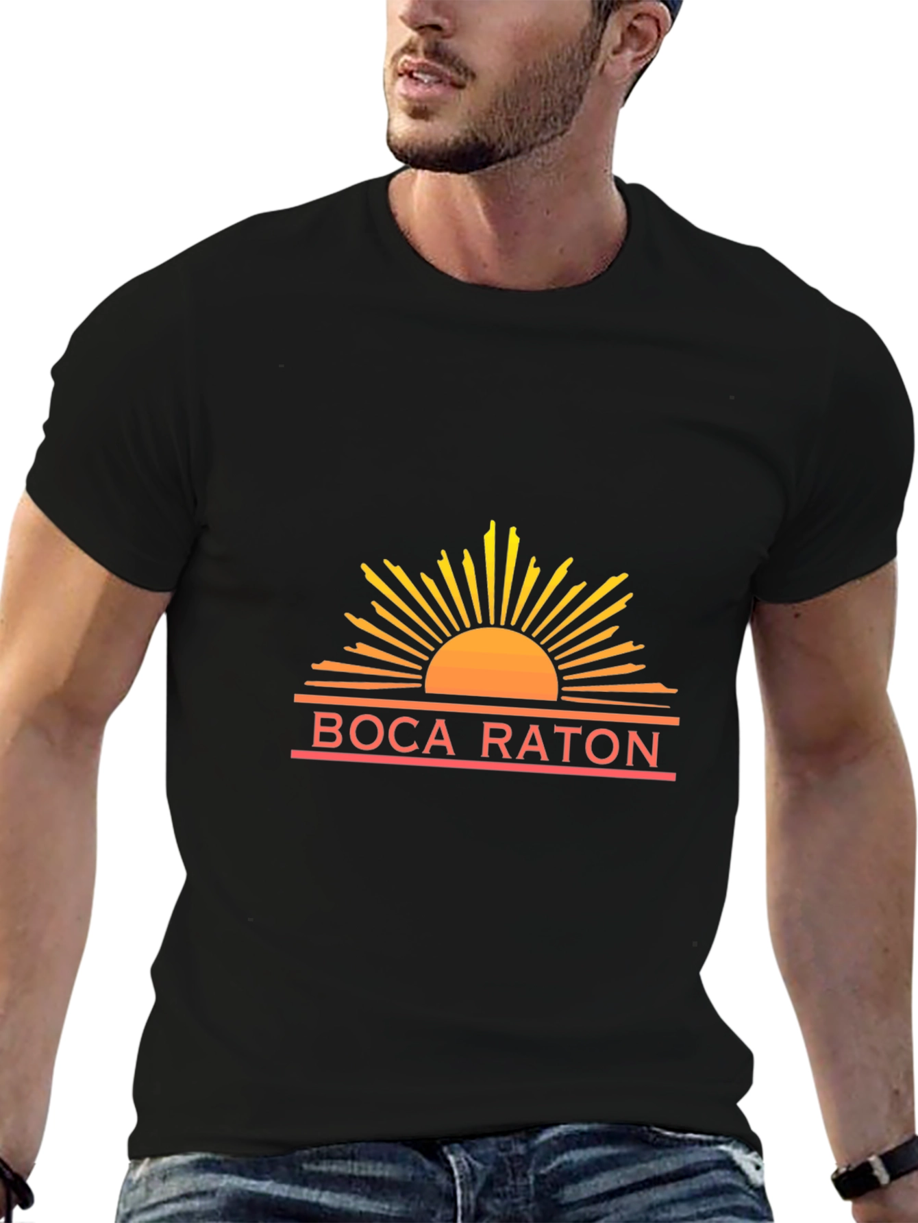 Boca Raton Sun Graphic Tee - Stylish Comfort