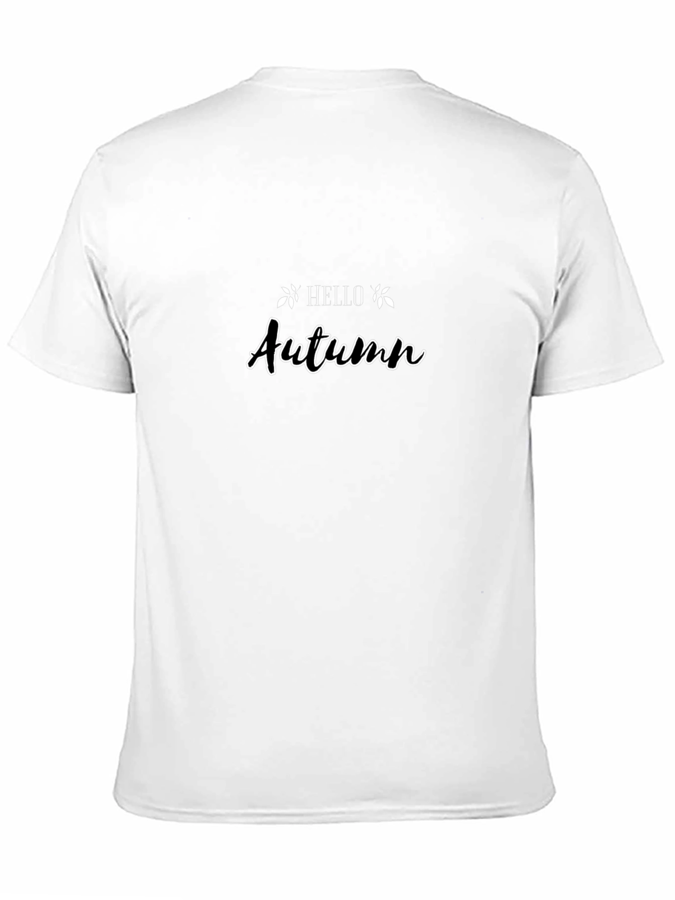 Hello Autumn Black T-Shirt - Seasonal Style