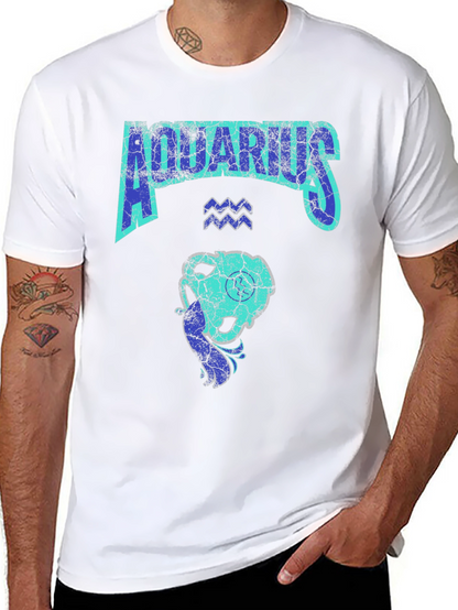 Aquarius Zodiac Sign Graphic T-Shirt