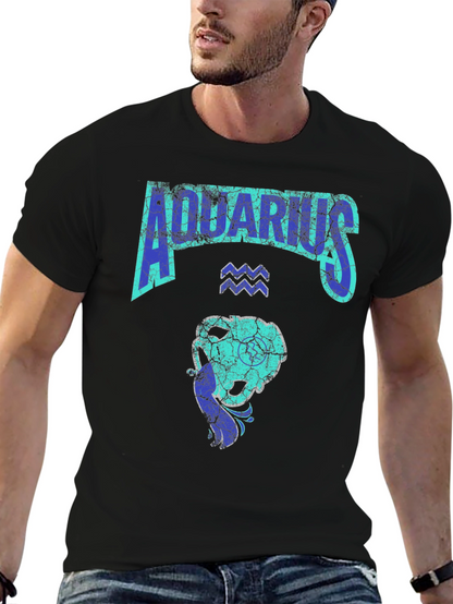 Aquarius Zodiac Sign Graphic T-Shirt